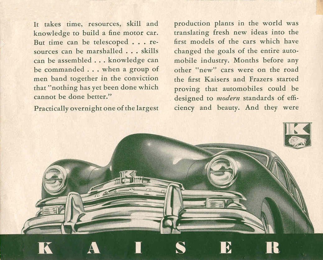 1949 Kaiser-Frazer Brochure Page 2